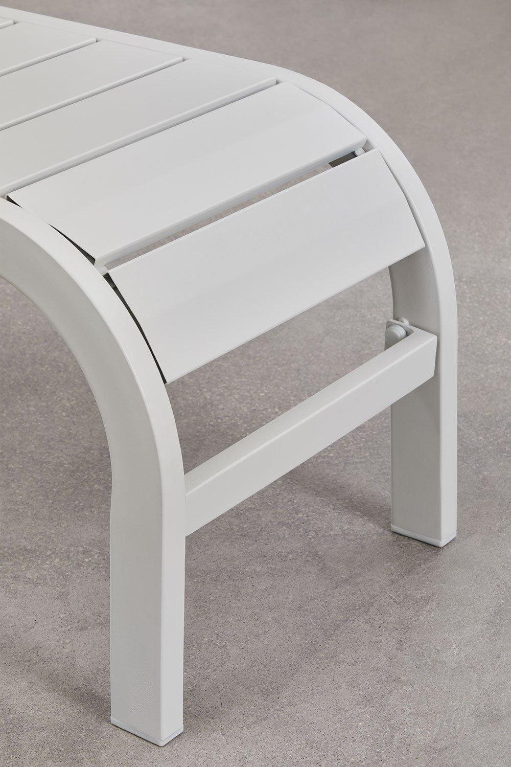 Sklum Marietta Stalen Chaise Longue Bijzettafel