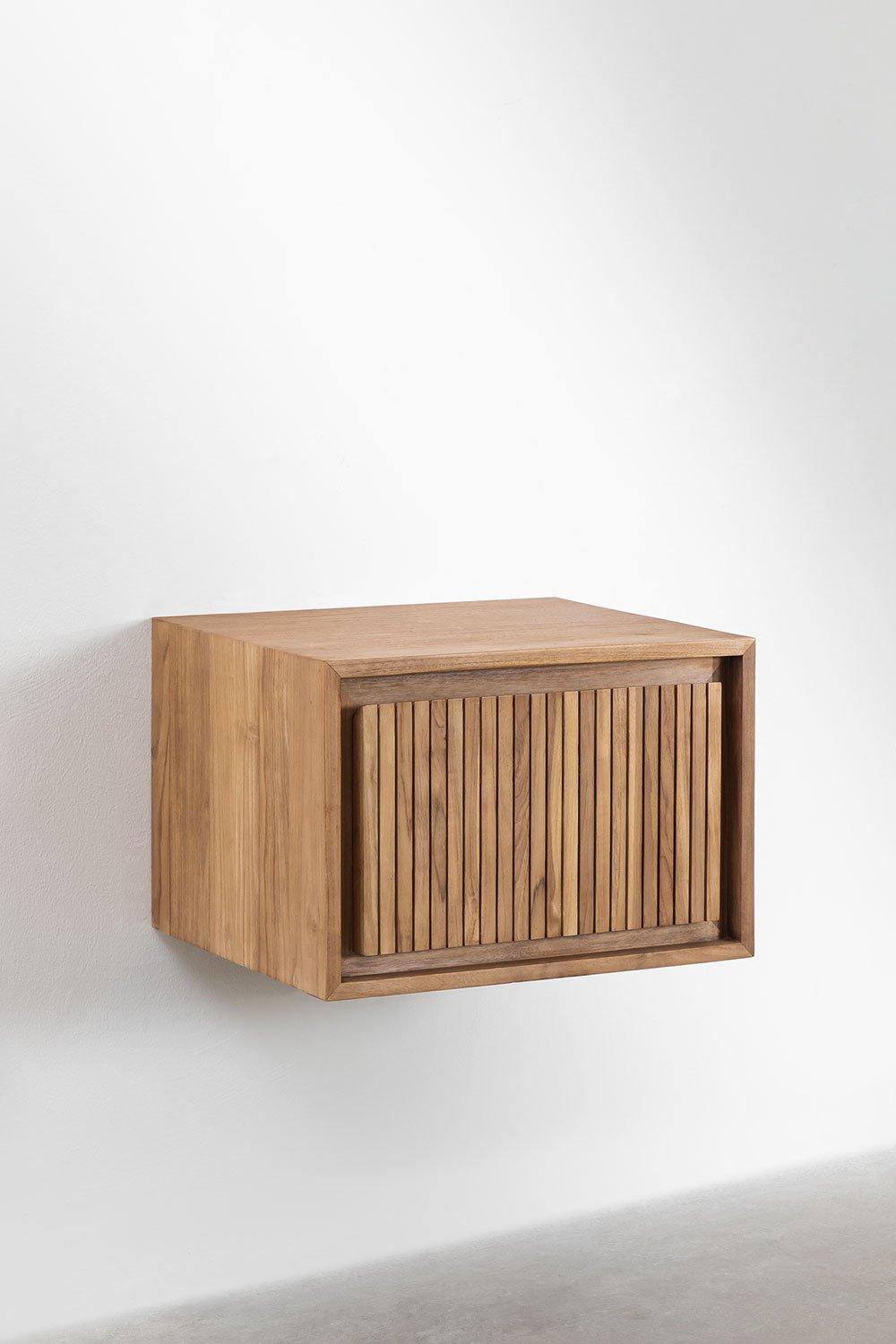 Sklum Melvil Teak Wall-mounted Bathroom Cabinet