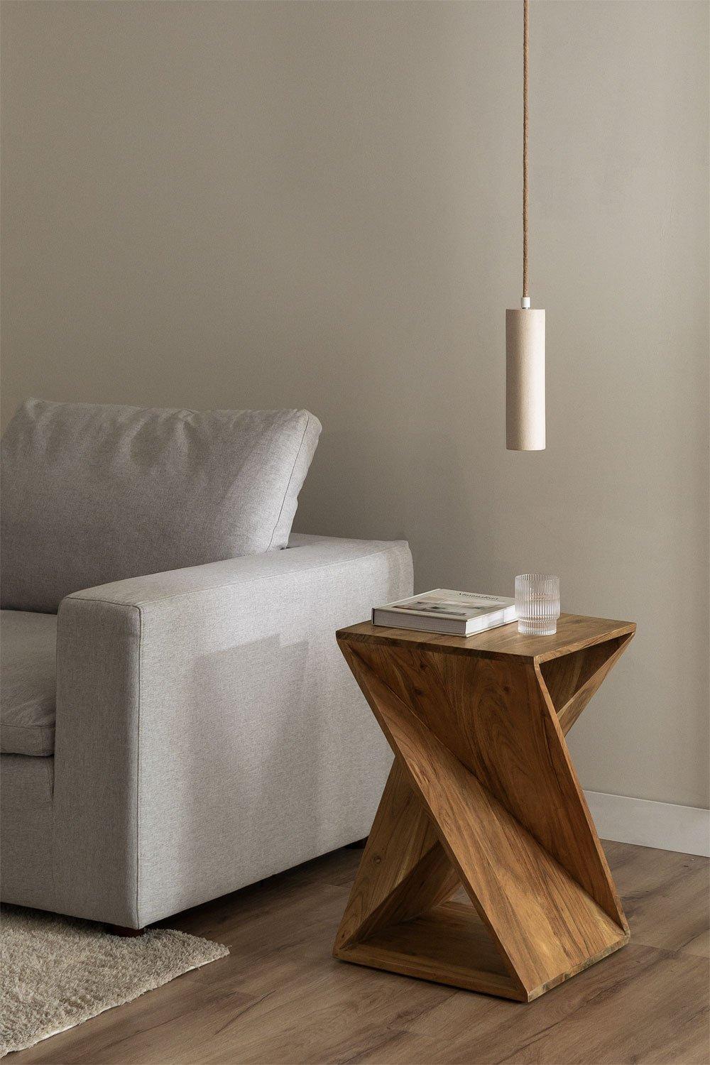 sklum Mesa Auxiliar en Madera de Acacia Gorvea