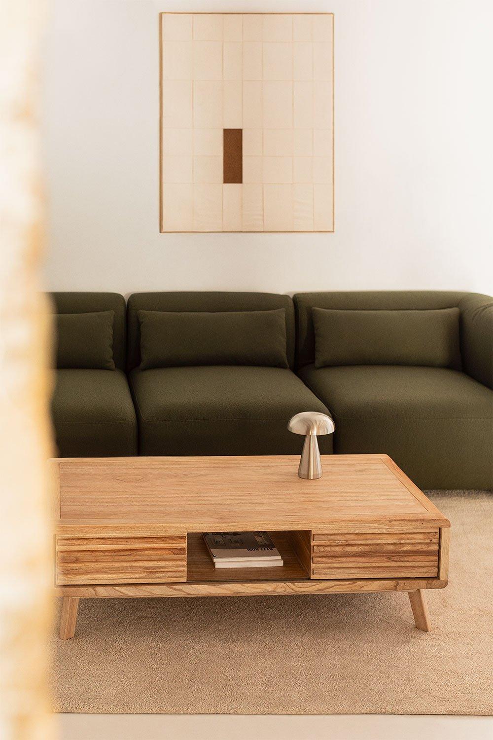 sklum Mesa de Centro Rectangular en Madera Deleyna