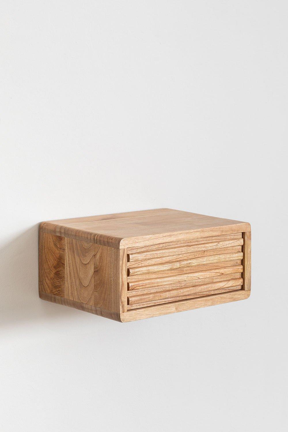 Sklum Mesita De Noche Flotante En Madera Deleyna