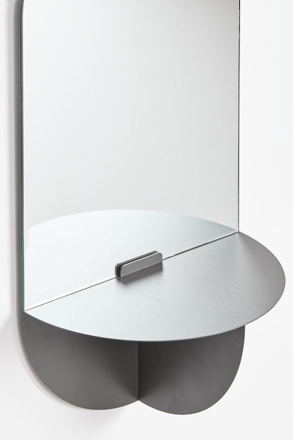 Sklum Miroir Mural Nubino Avec étagère