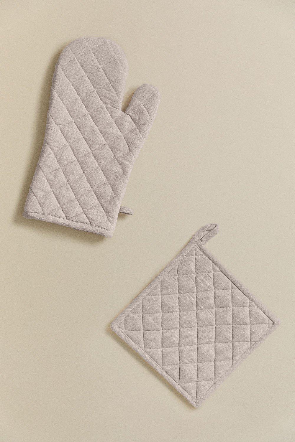 Sklum Nedeliya Set Of Oven Glove And Tea Cloth