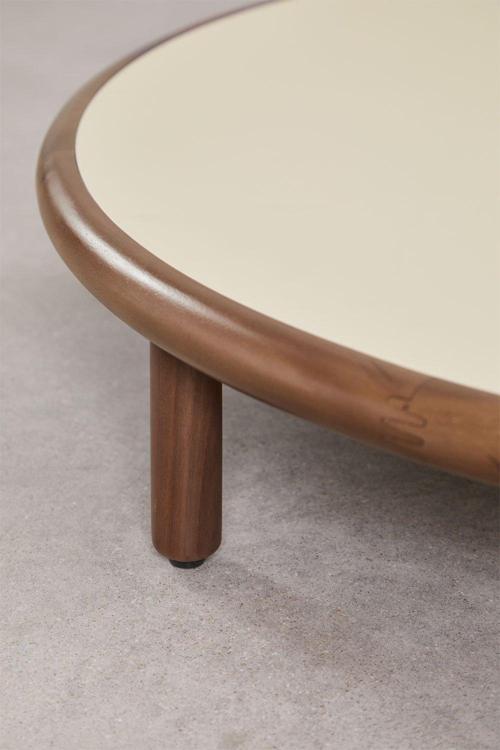Sklum Olivia Round Coffee Table In Acacia Wood