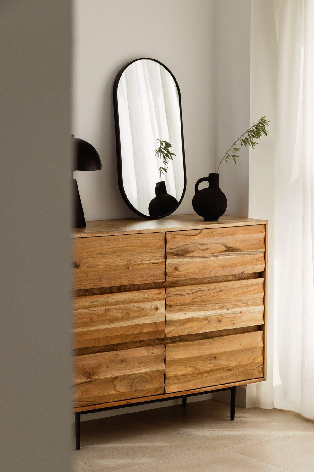 sklum Ovale aluminium wandspiegel (35x70 cm) Elbert