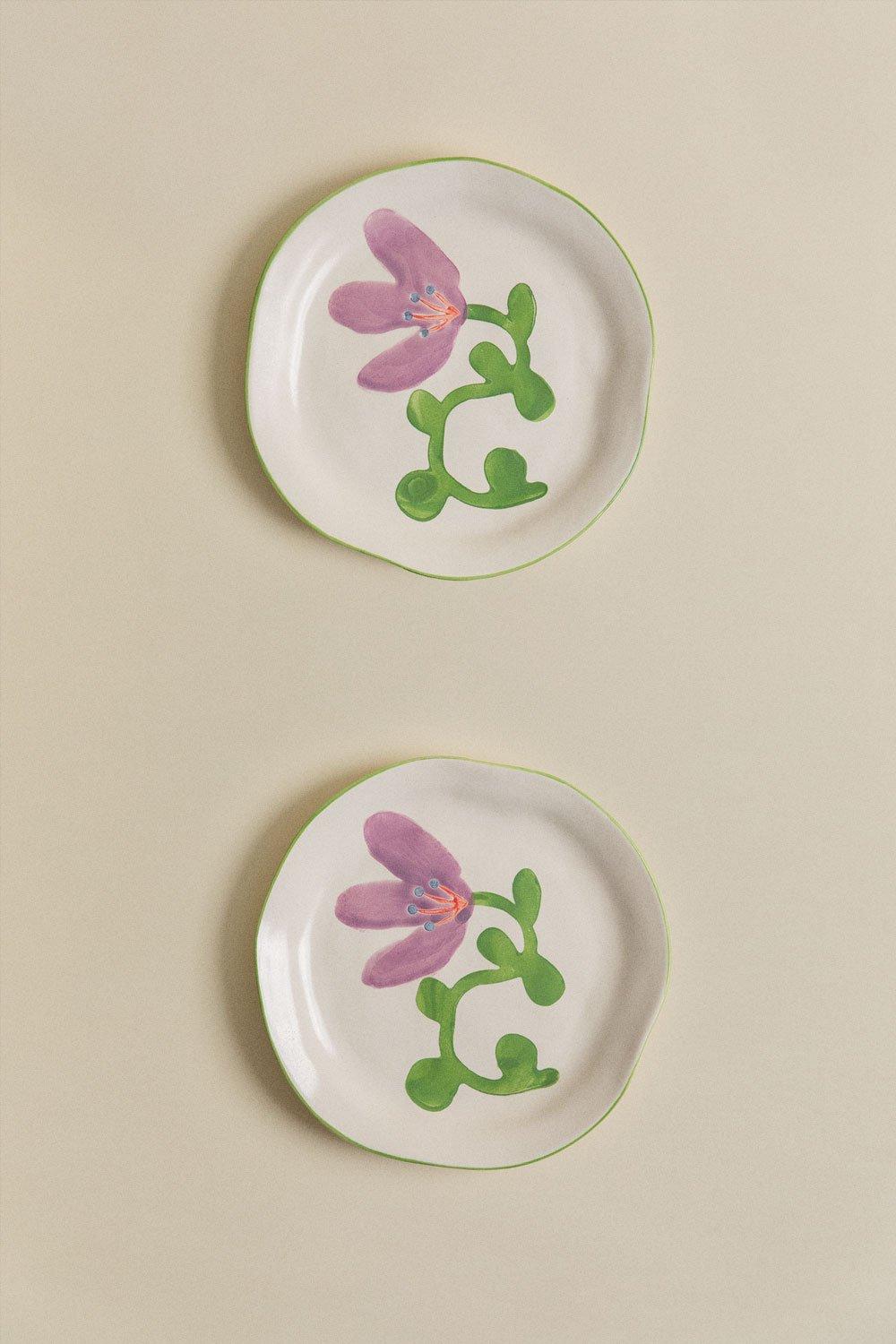 Sklum Pack De 2 Platos De Postre En Gres Marneda
