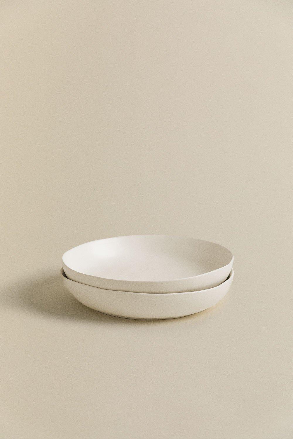 Sklum Pack De 2 Platos Hondos En Gres Belvere