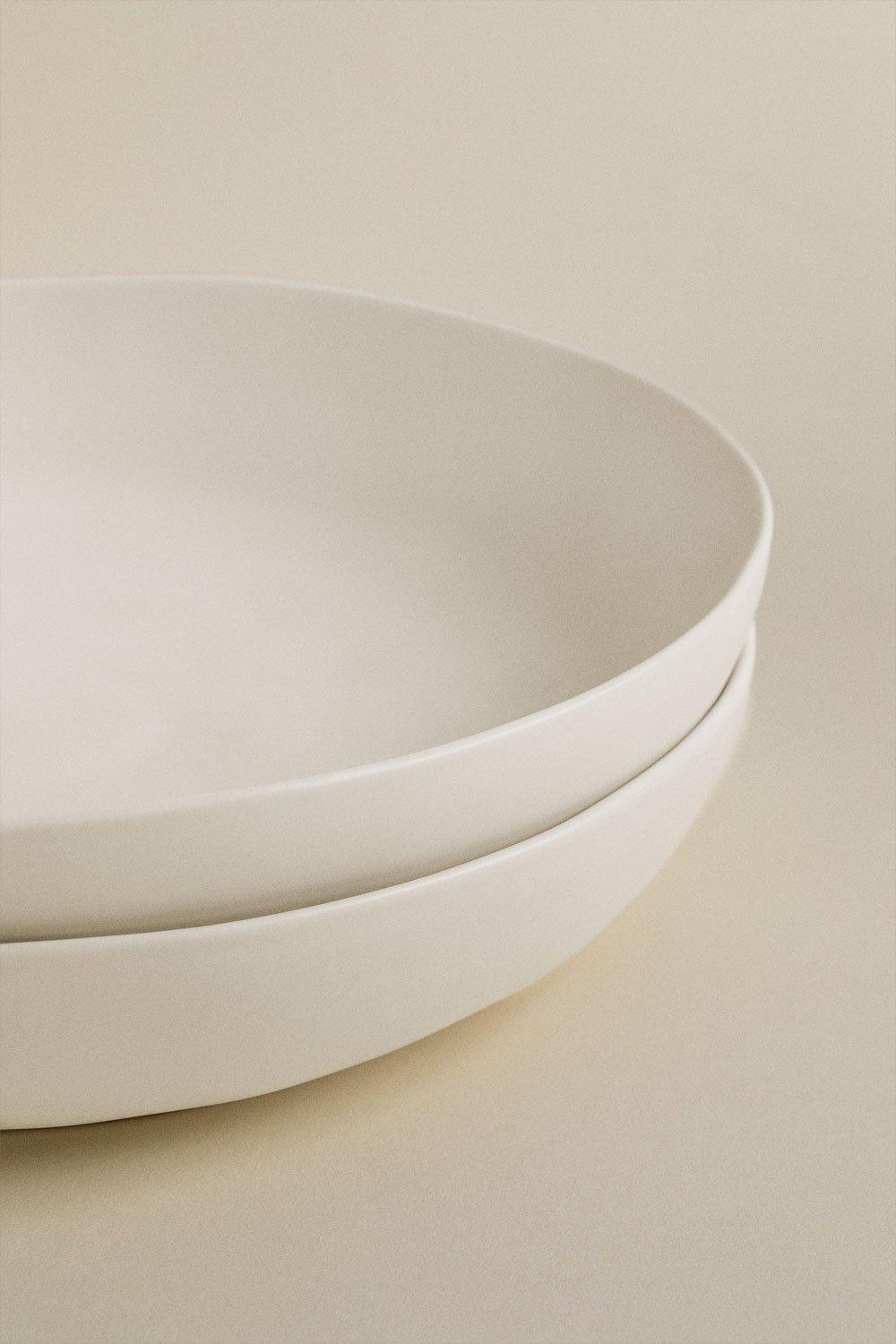 Sklum Pack De 2 Platos Hondos En Gres Belvere