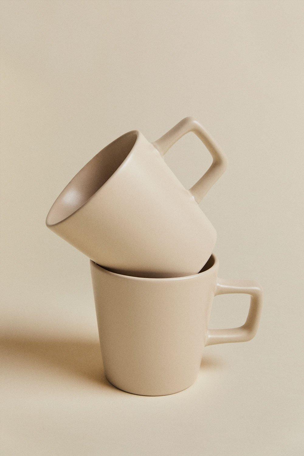 Sklum Pack De 2 Tazas De Café 31cl En Gres Sillex