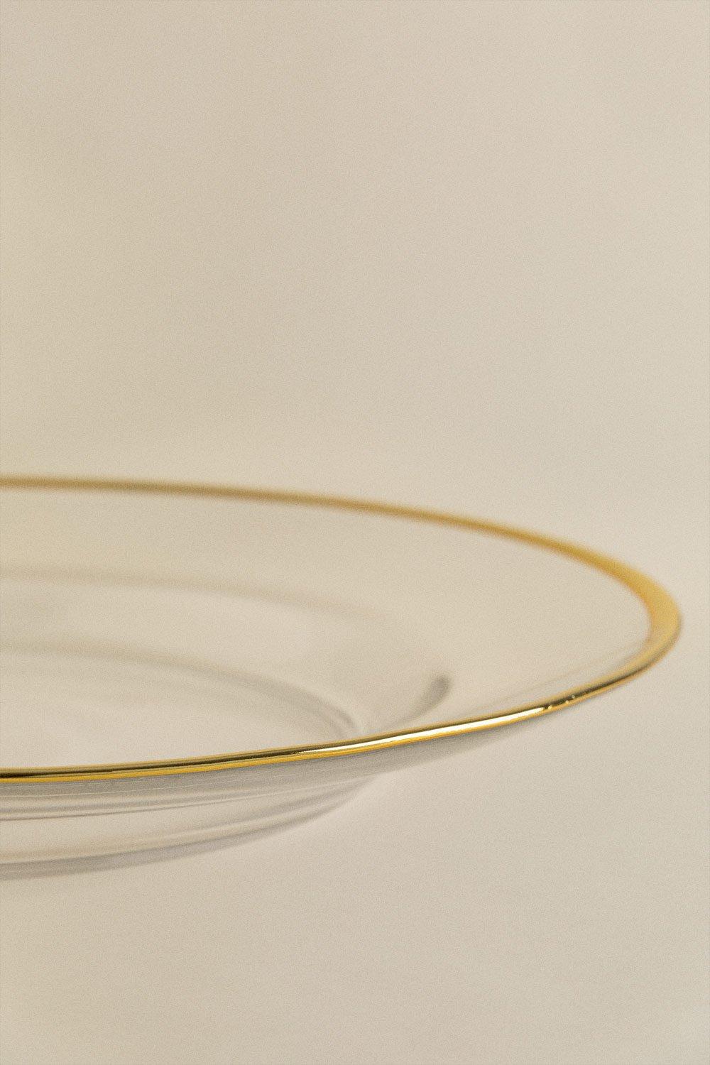 Sklum Pack De 4 Platos Llanos En Cristal Arely