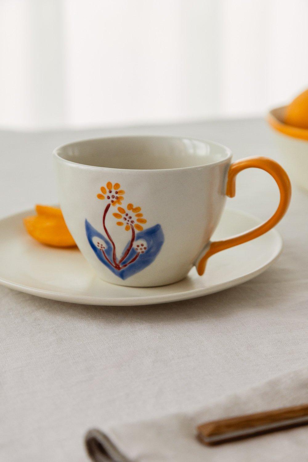 sklum Pak van 2 steengoed kopjes 40 cl Marneda