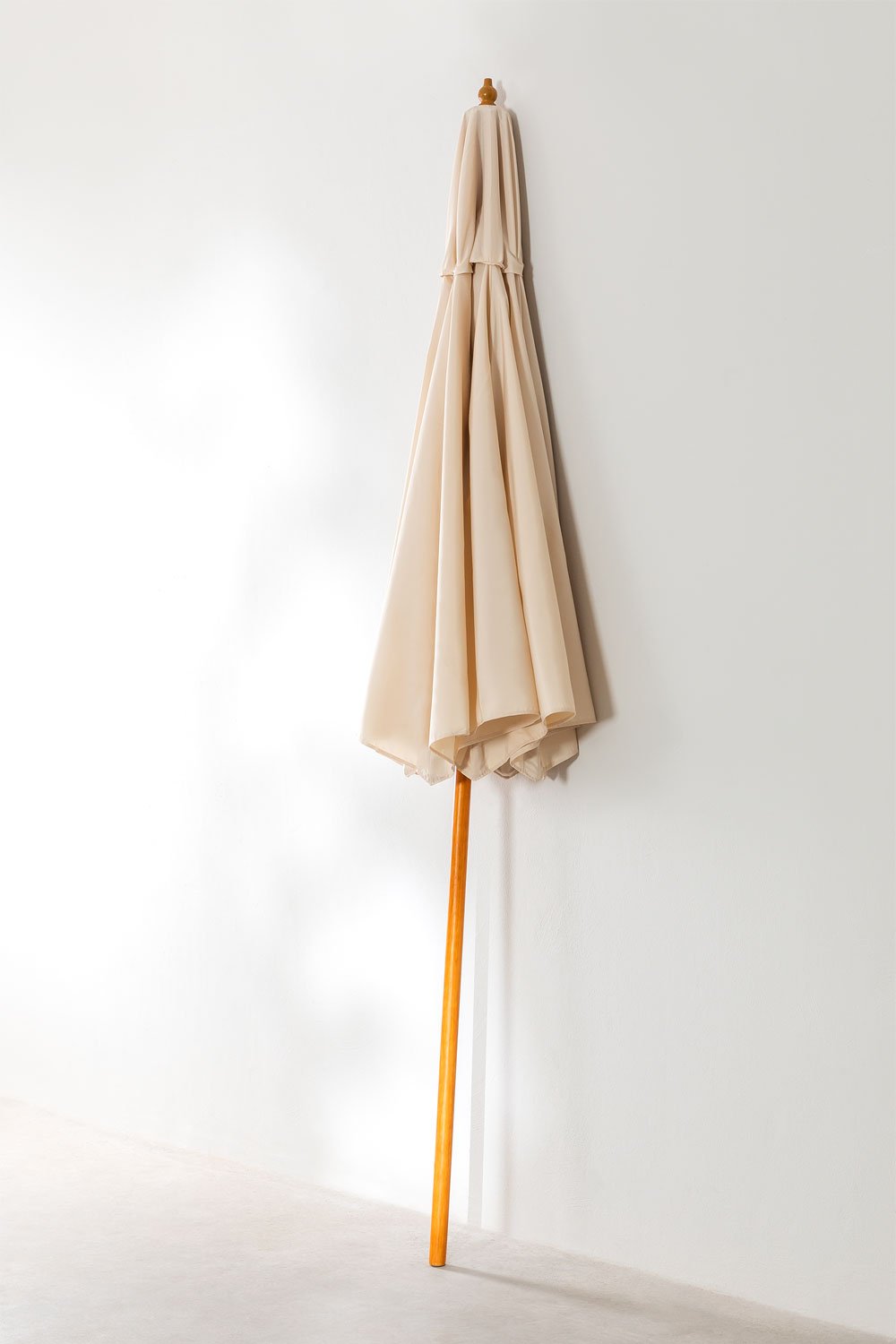 Sklum Parasol Z Tkaniny I Drewna Ø290 Cm Cretas