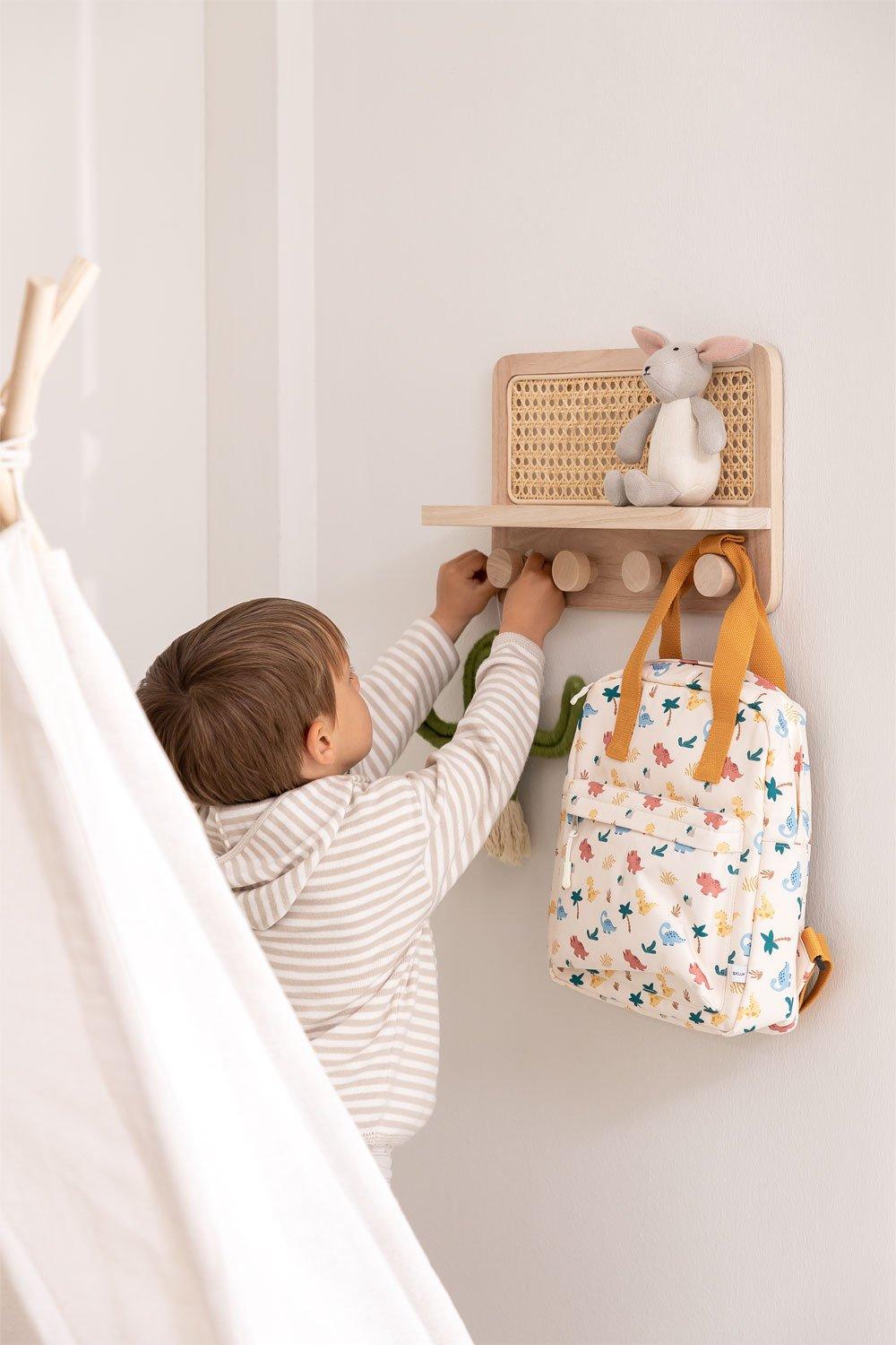 sklum Perchero de Pared con Estante en Ratán Riley