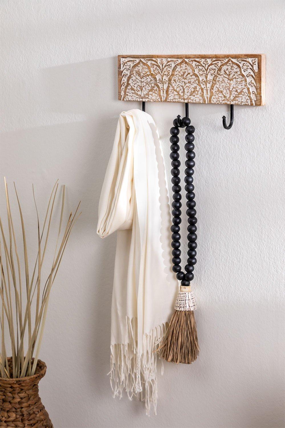 sklum Perchero de Pared en Madera de Mango Tiala