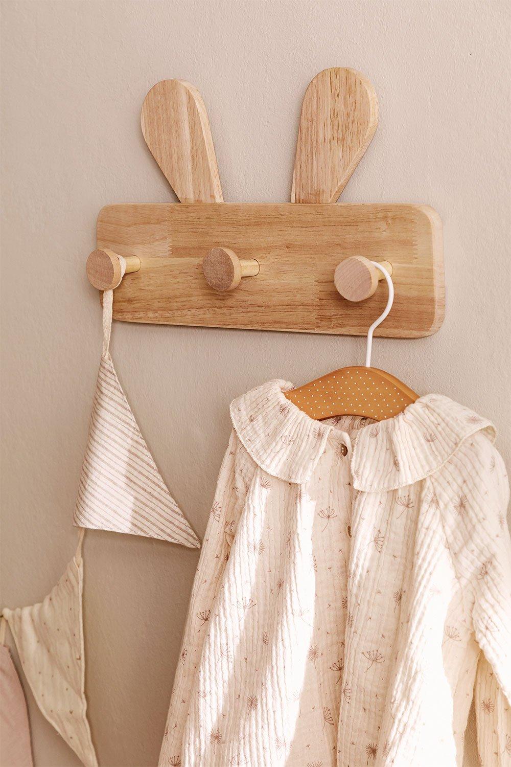 sklum Porte-Manteau Mural en Bois Buny Style Kids