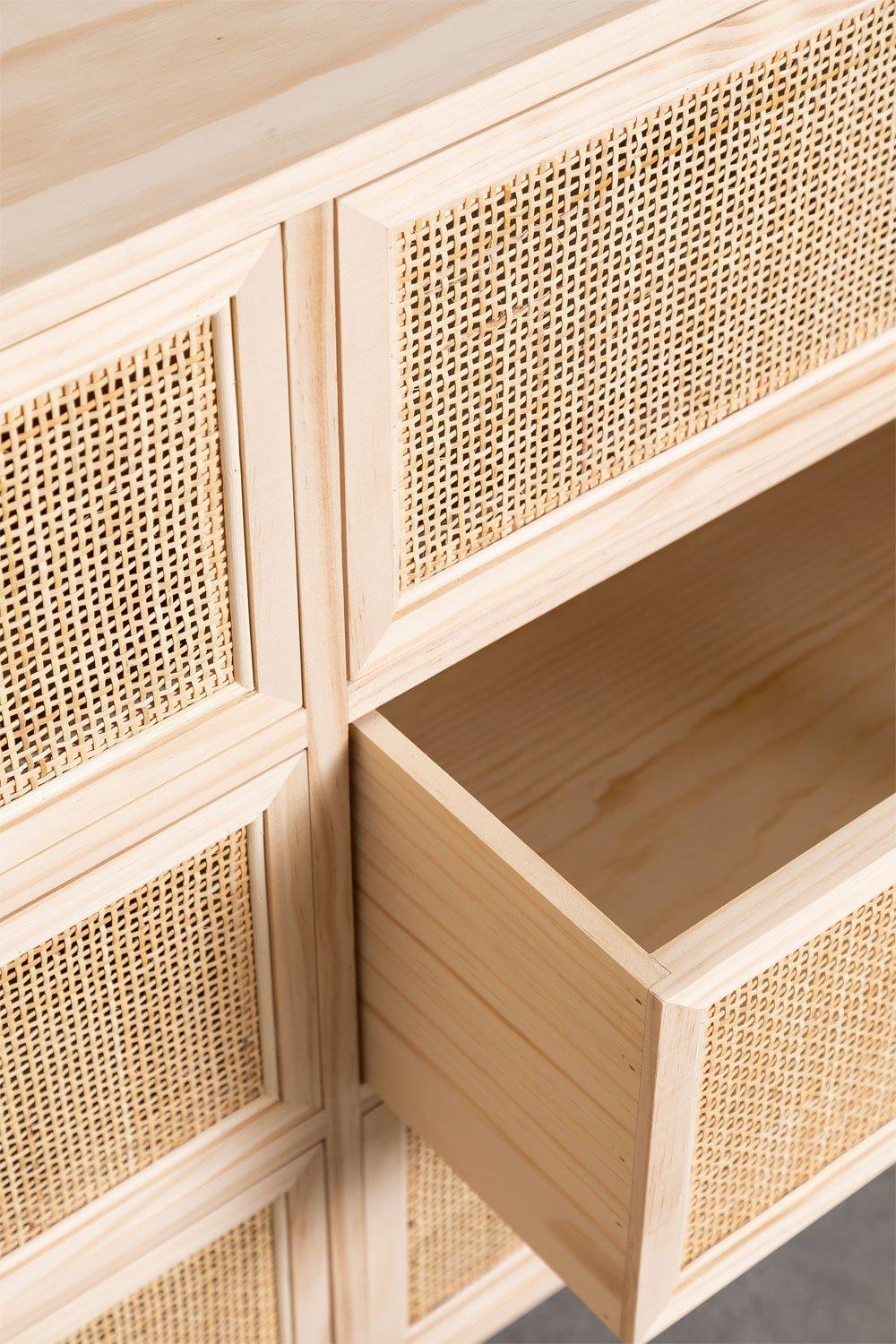 Sklum Rattan & Wooden Chest Of Drawers Reyna