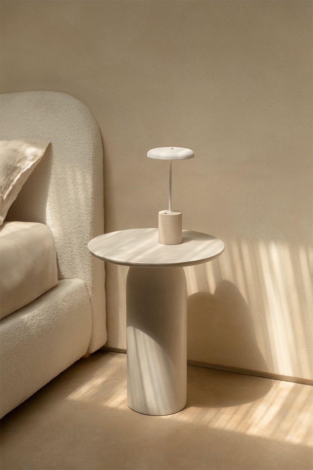 sklum Round cement bedside table (Ø45 cm) Layana