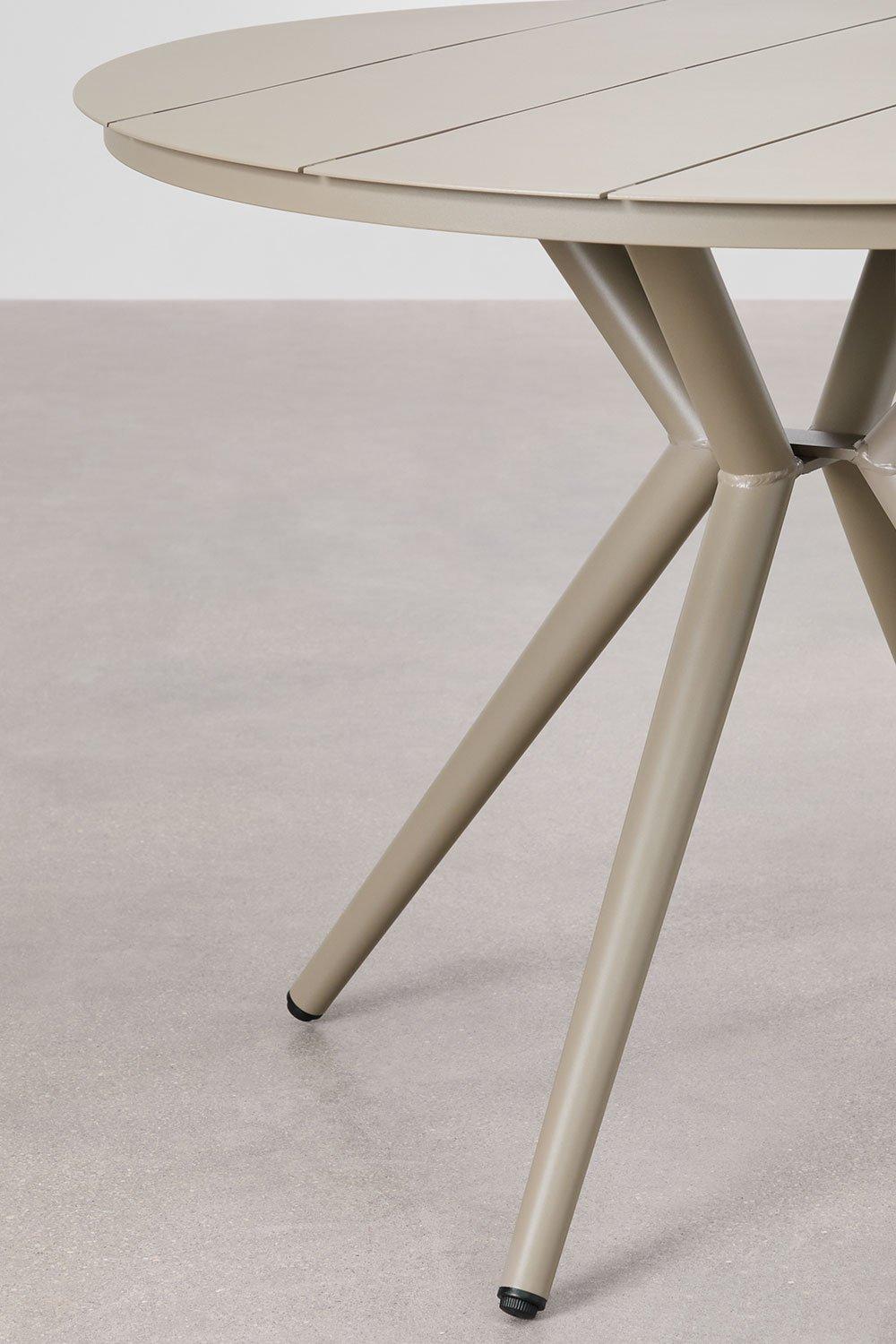 Sklum Round Garden Table In Aluminum Valerie