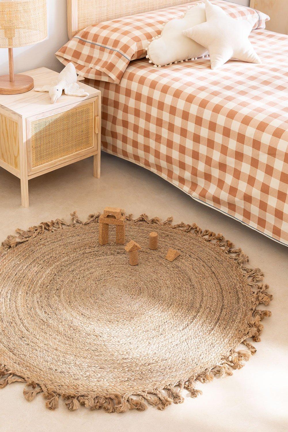 Sklum Round Natural Jute Rug Ondes