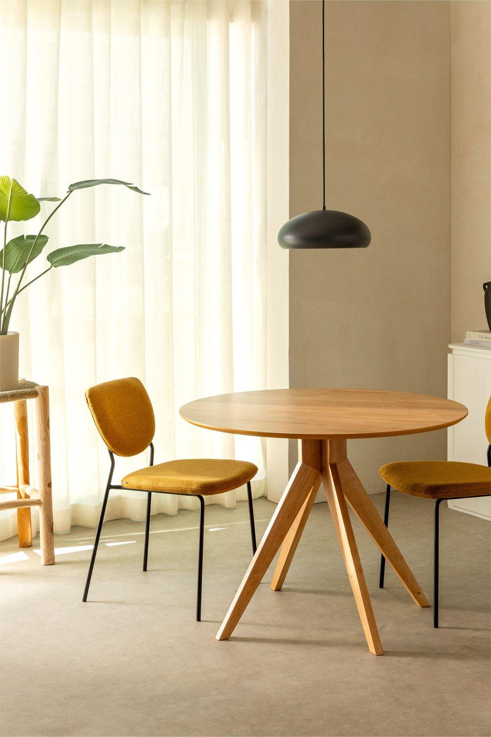 sklum Sekiz round Ø100 cm wooden dining table