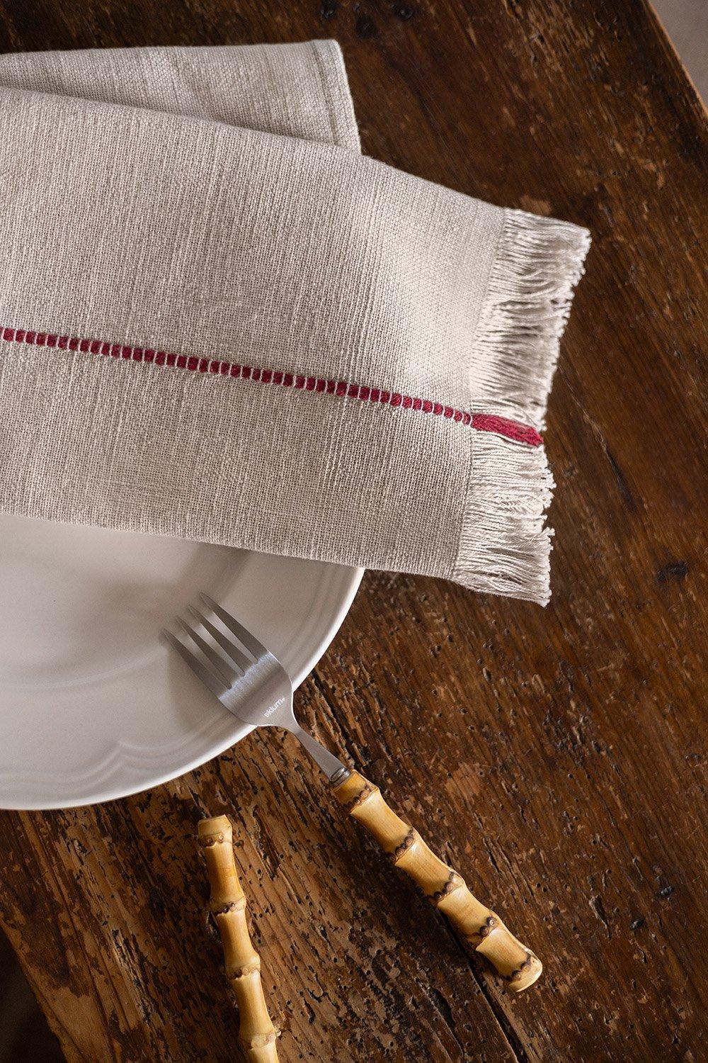 sklum Set de 2 servilletas en algodón Viwela