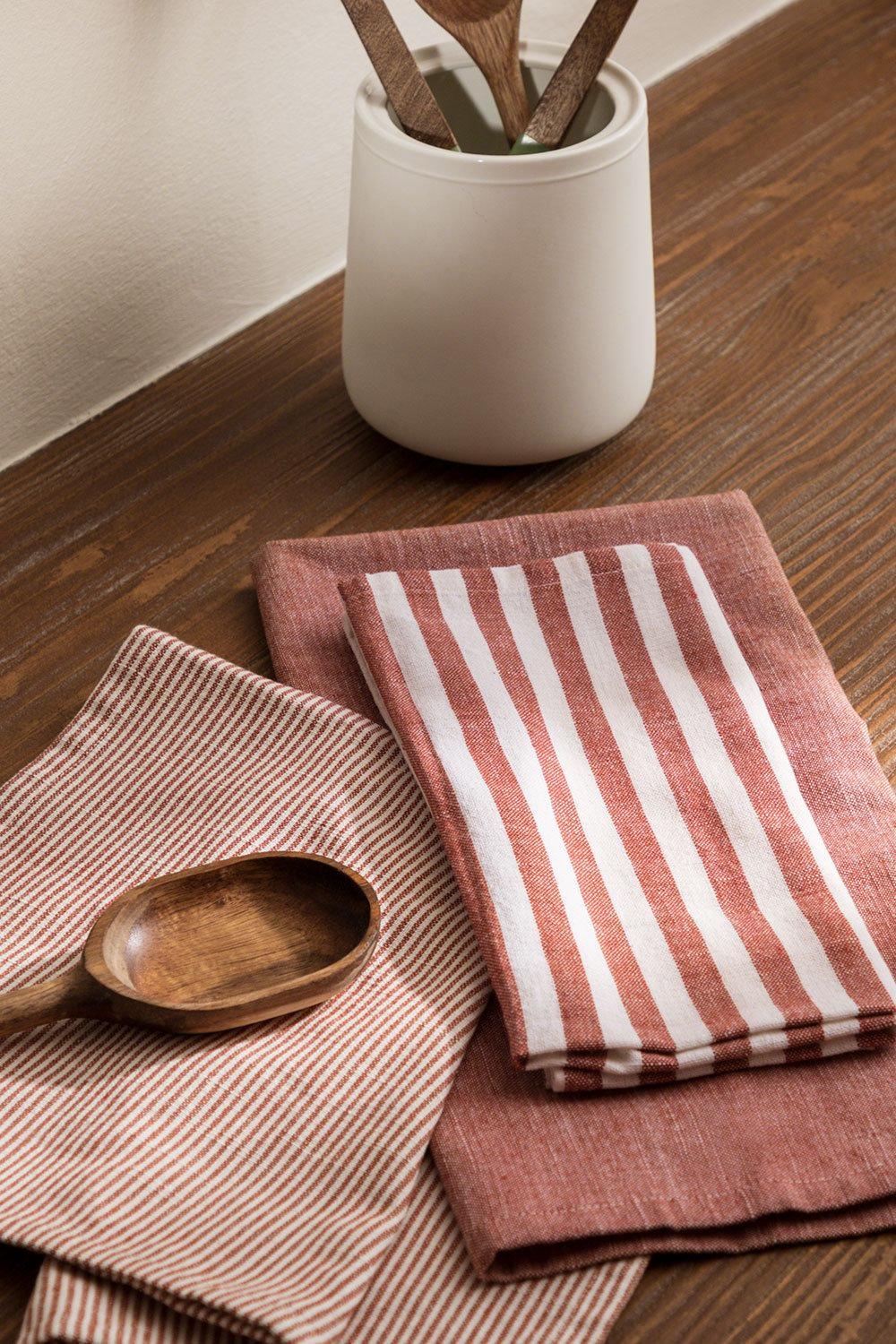 sklum Set de 3 Paños de Cocina en Algodón Anellia