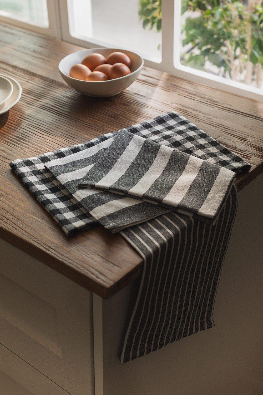 sklum Set de 3 Paños de Cocina en Algodón Larysen