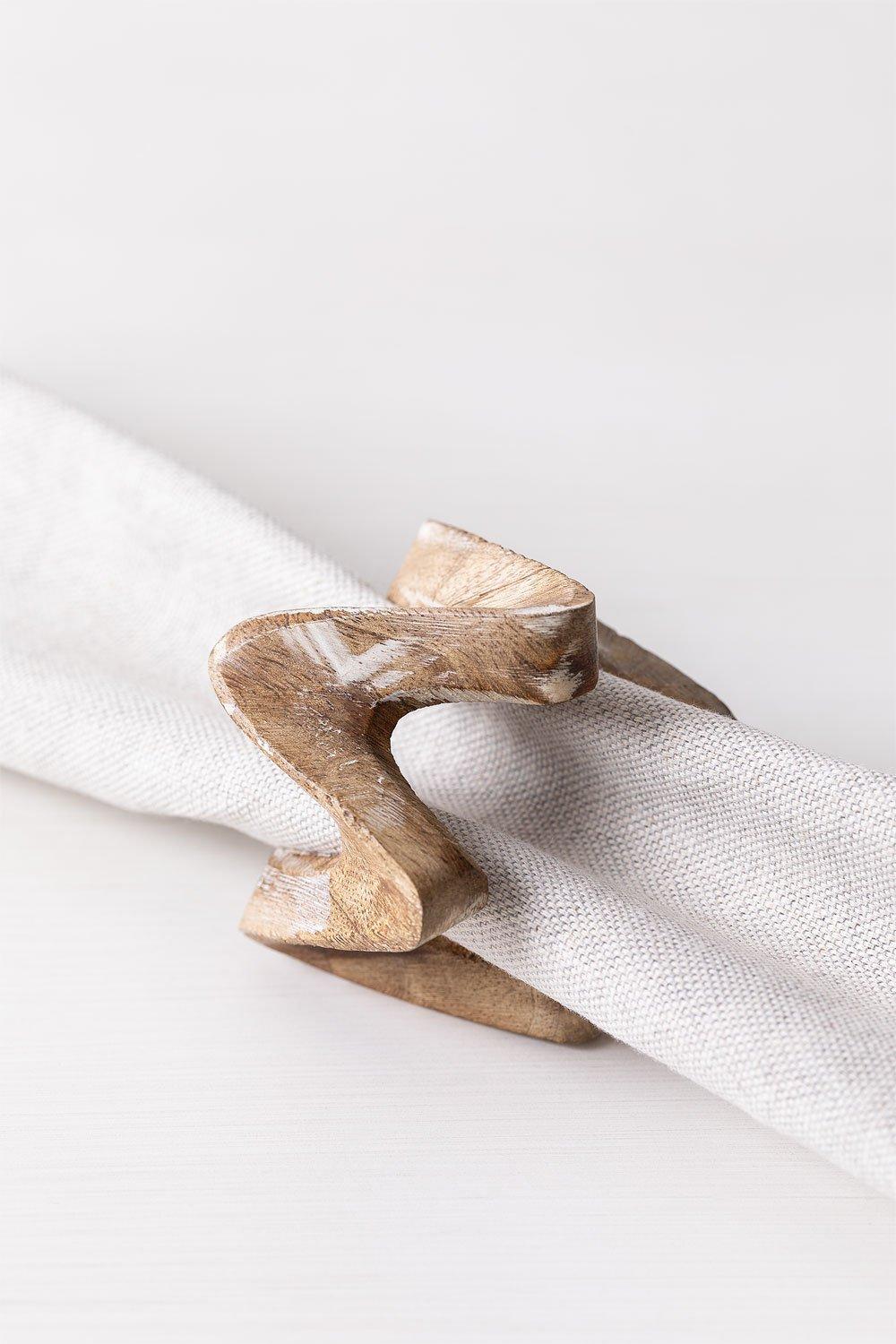 Sklum Set De 4 Servilleteros En Madera Triana