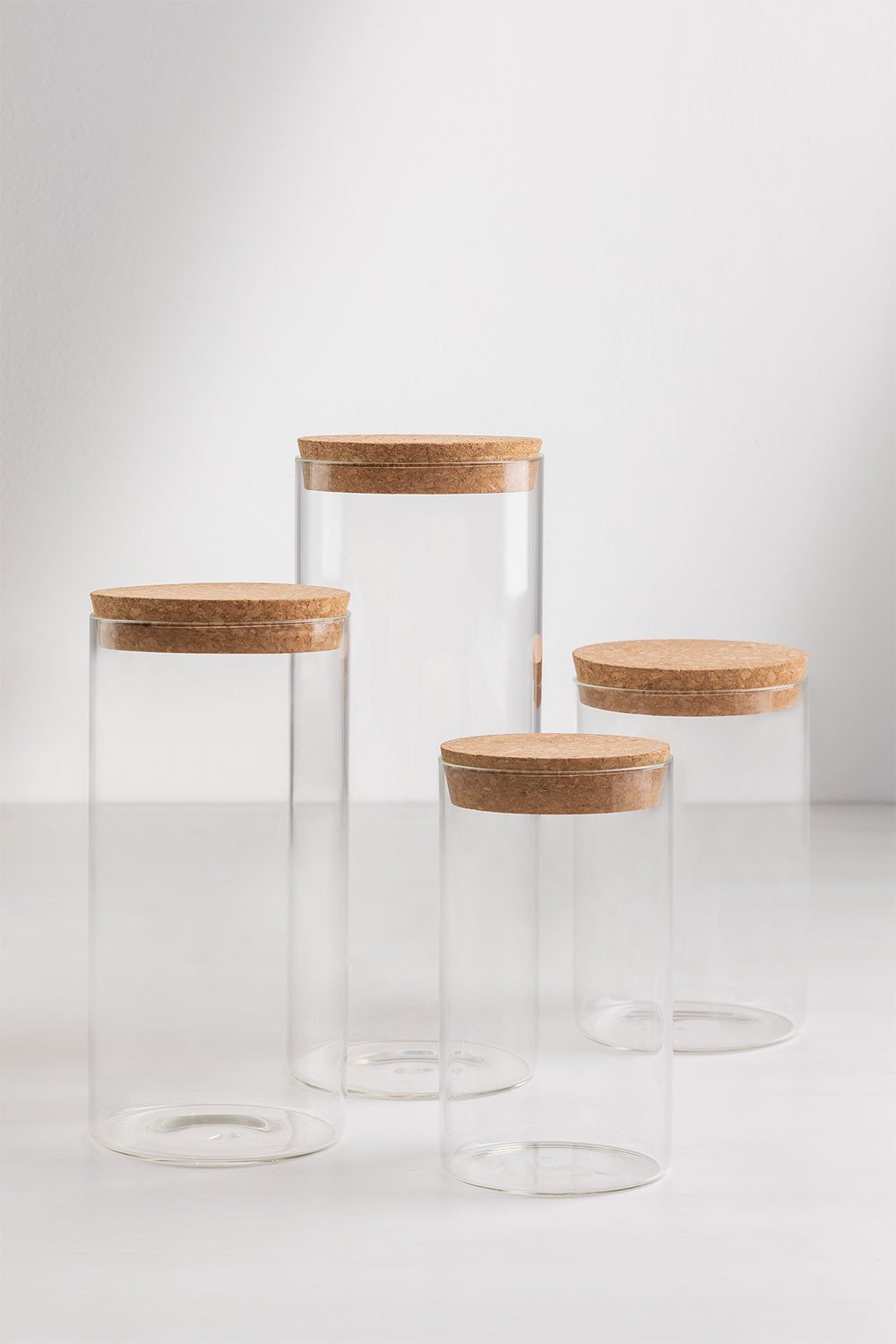 Sklum Set De 4 Tarros De Cristal Launun