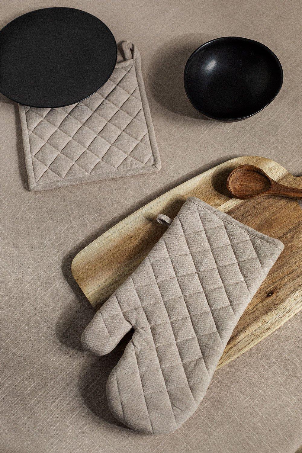 sklum Set de Guante y Paño para Horno Nedeliya