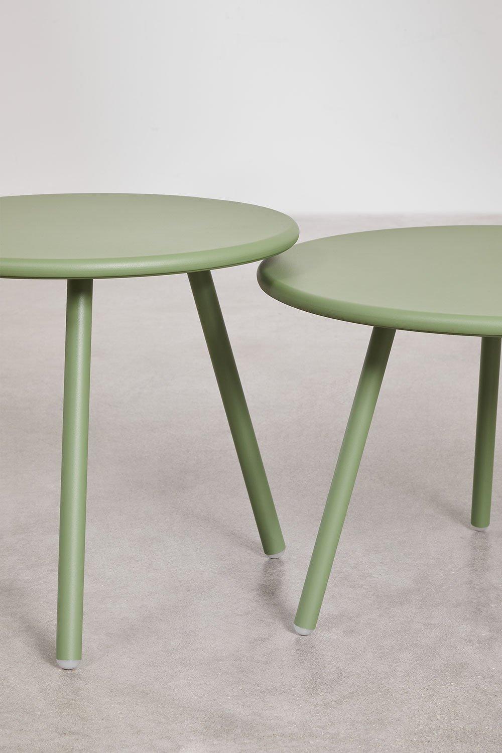 Sklum Set Of 2 Aradina Iron Garden Side Tables