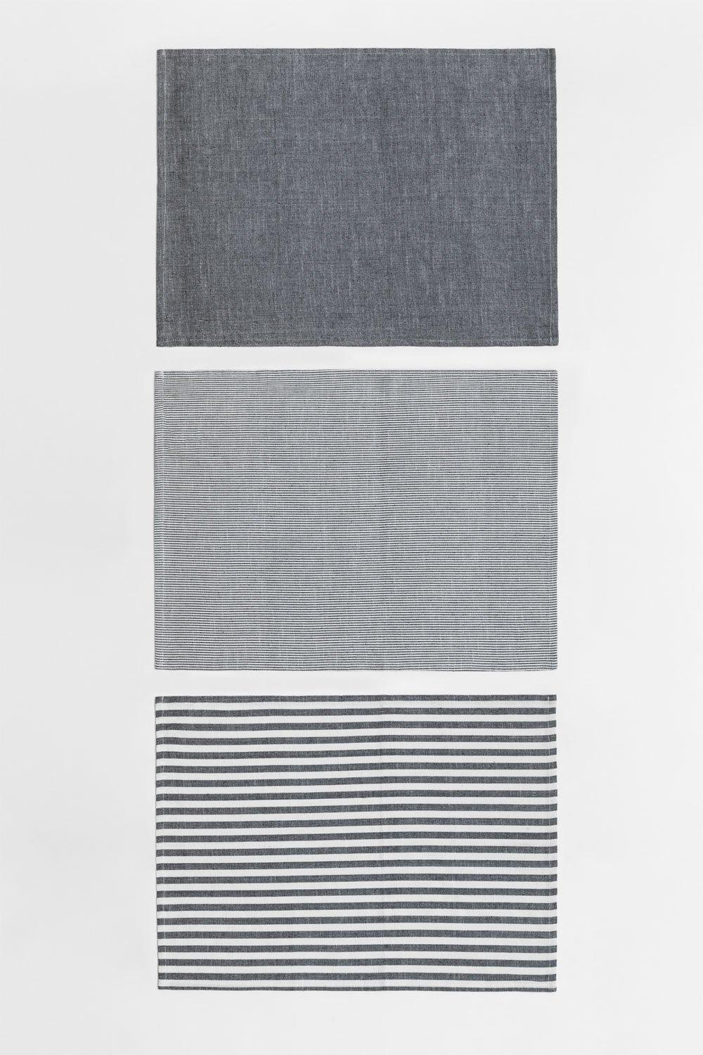 Sklum Set Of 3 Cotton Kitchen Towels Anellia