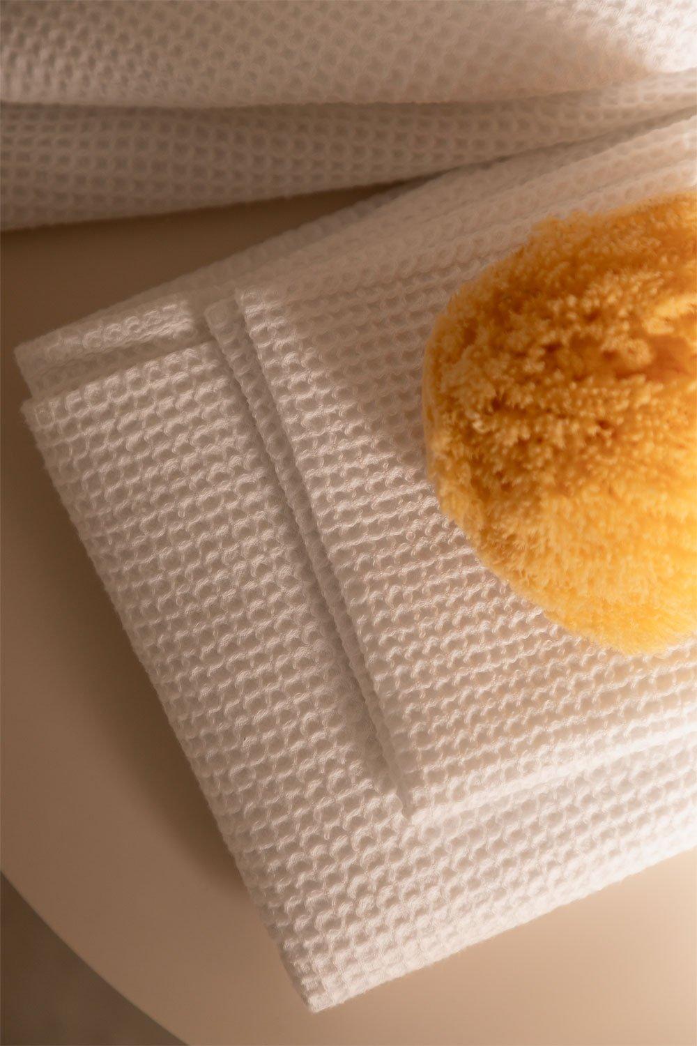 Sklum Set Of 4 Fiorala Waffle Cotton Towels