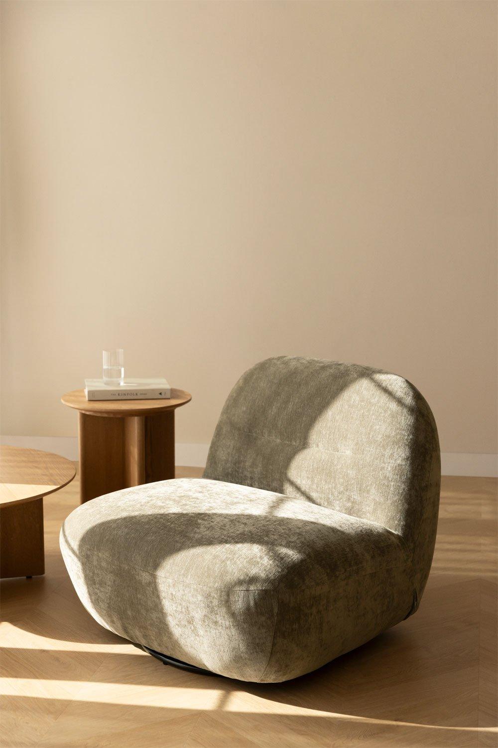 sklum Set van 2 Sernin chenille draaifauteuils