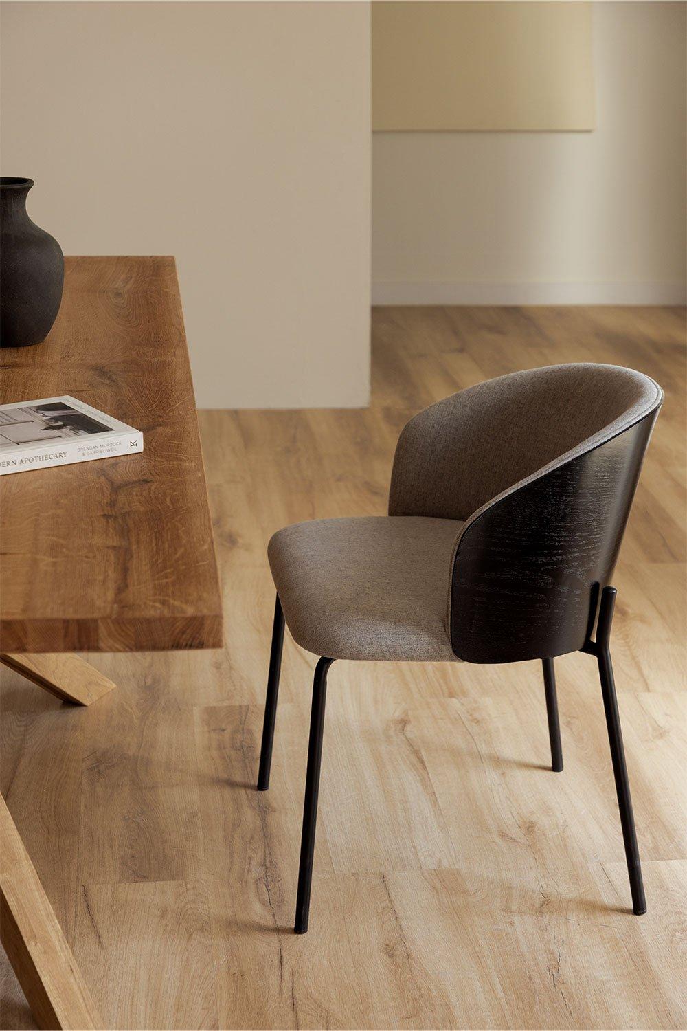 sklum Silla de comedor en madera tapizada Amieva