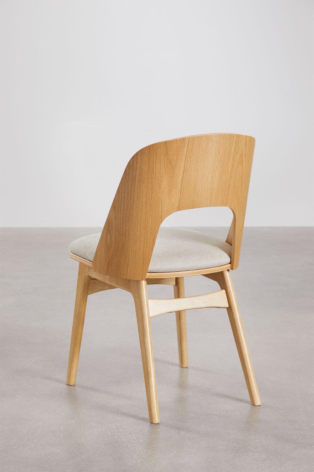 Sklum Silla De Comedor En Madera Y Tapizada Juna