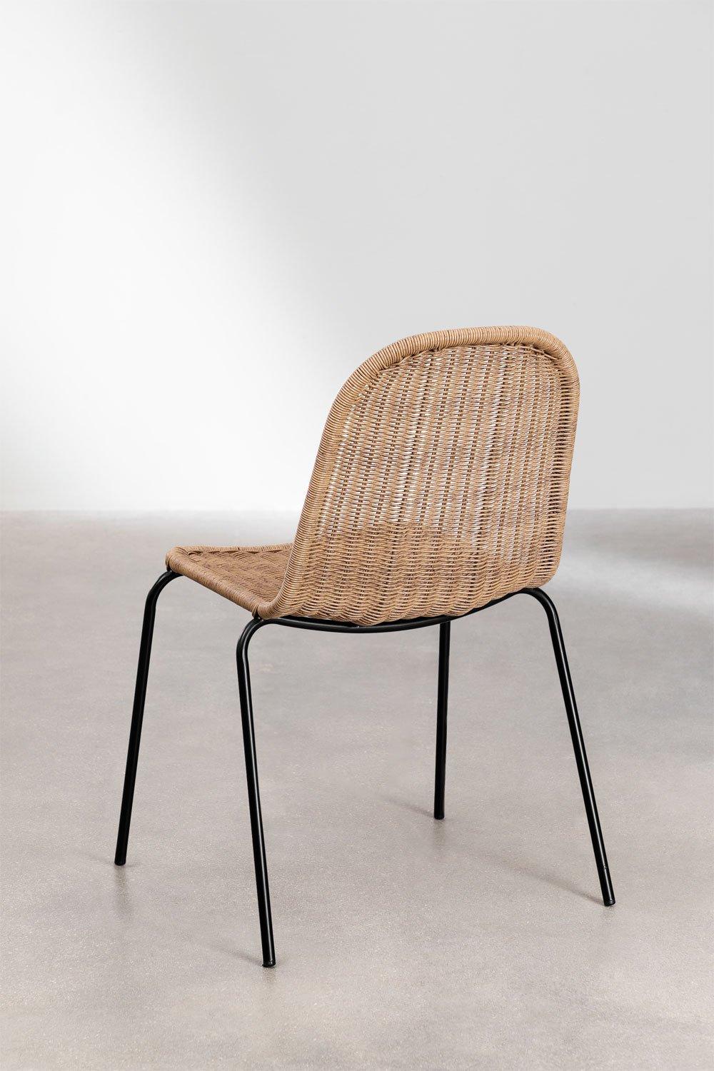 Sklum Silla De Jardín Apilable En Mimbre Reiven