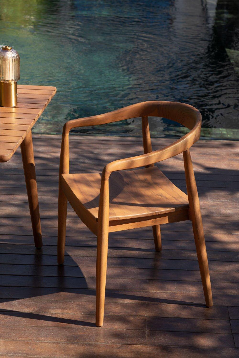 sklum Silla de jardín en madera de teca Rokan