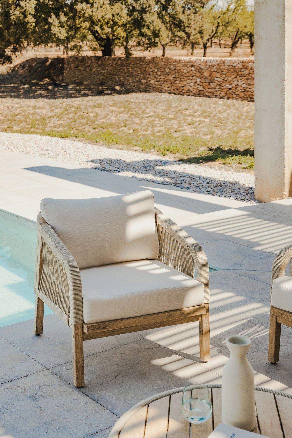 sklum Sillón de jardín en madera de acacia Dubai