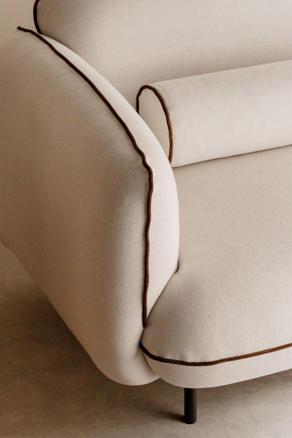 Sklum Sofa 3-osobowa Z Pufą Biel