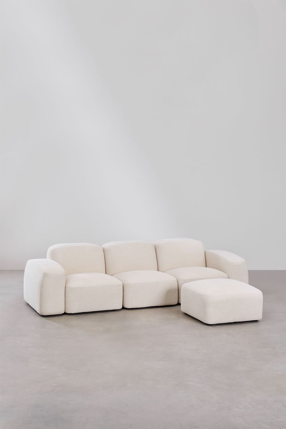 Sklum Sofá Modular E Pufe Bastian De 3 Peças