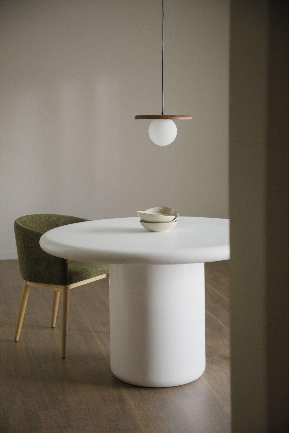 sklum Table à manger ronde en ciment Namara