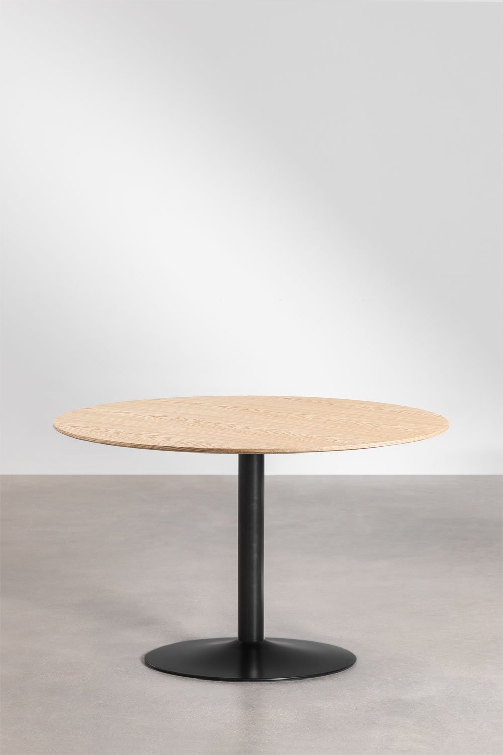 sklum Table à manger ronde en MDF et métal Yvetta