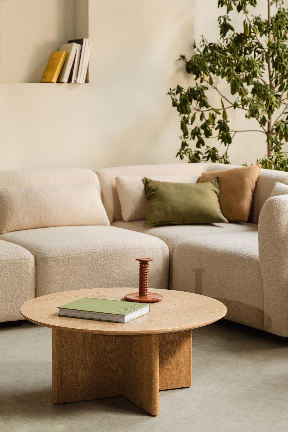 sklum Table basse ronde en MDF (Ø80 cm) Saonara