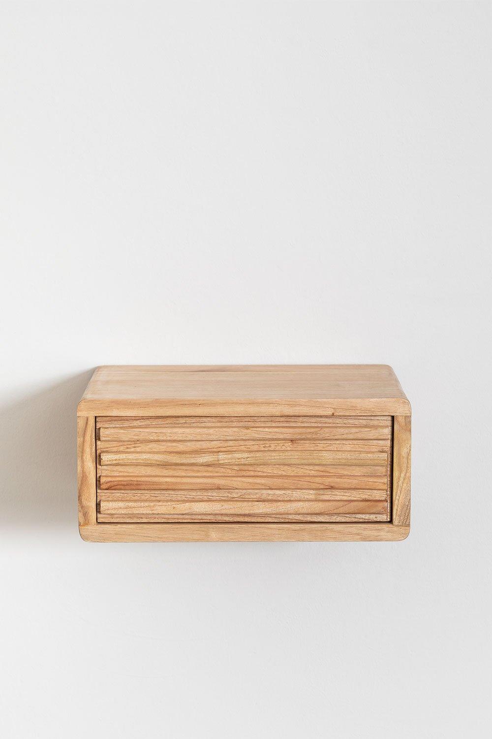 Sklum Table De Chevet Flottante En Bois Deleyna