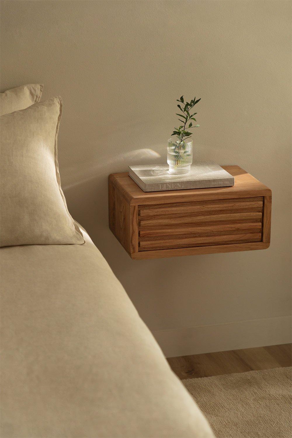 sklum Table de chevet flottante en bois Deleyna