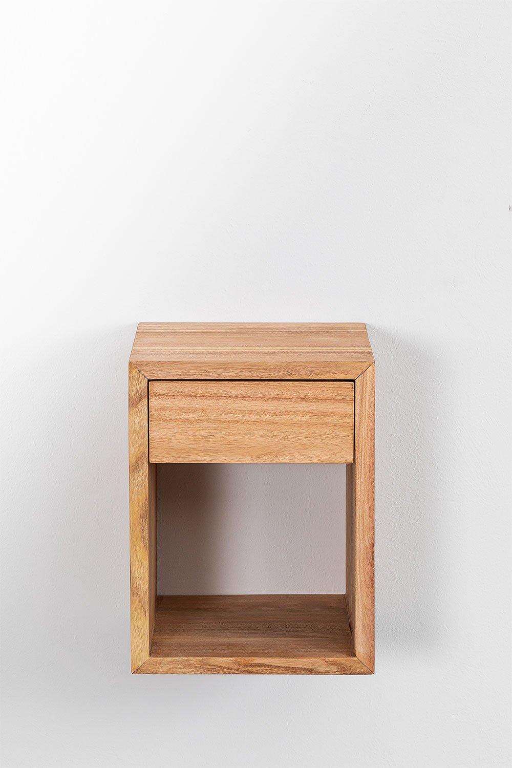 Sklum Table De Chevet Flottante En Bois Gyda