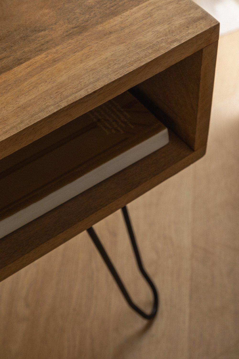Sklum Table De Nuit En Bois Recyclé Tital