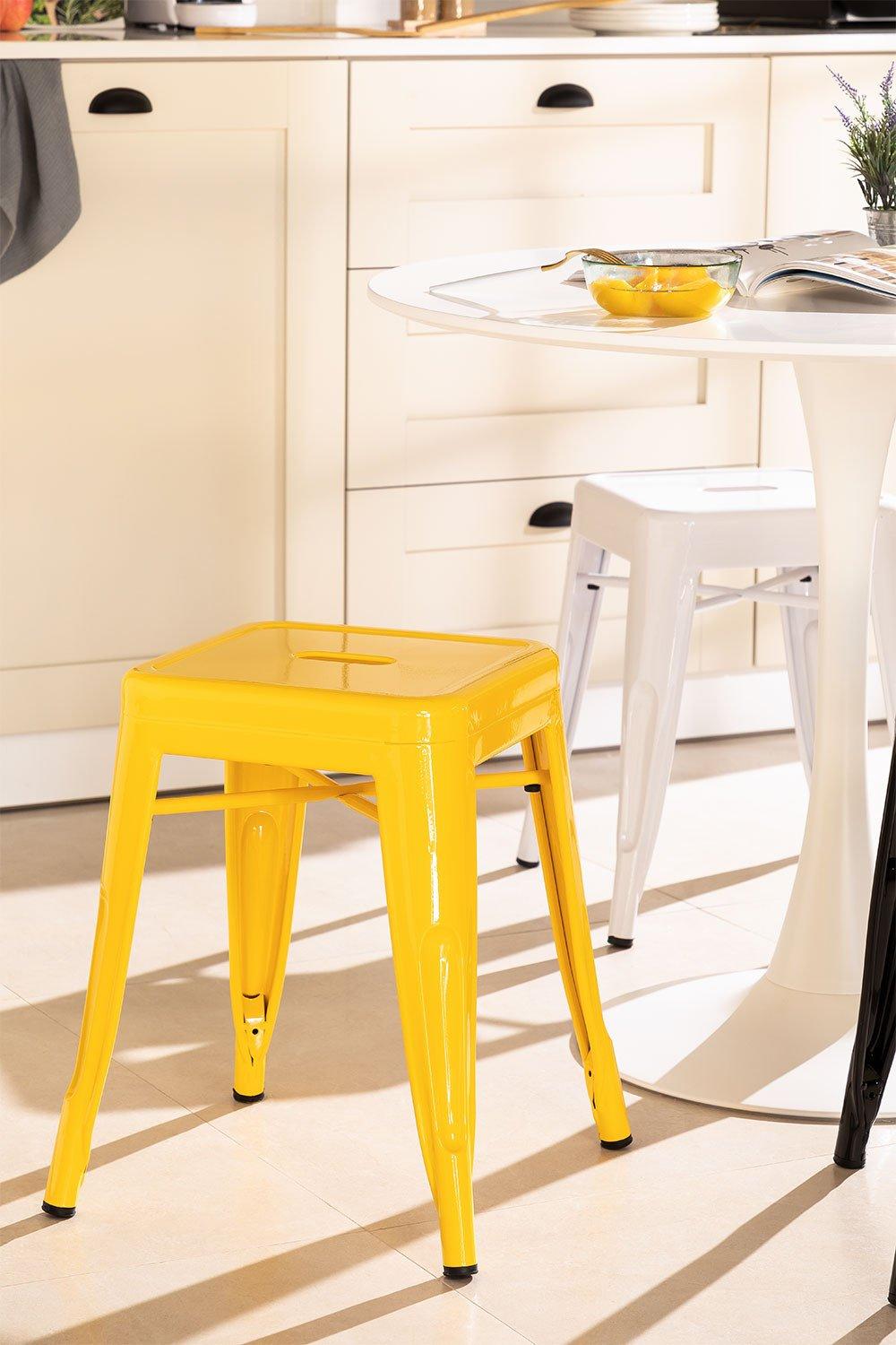 sklum Tabouret bas en acier jaune fresia LIX