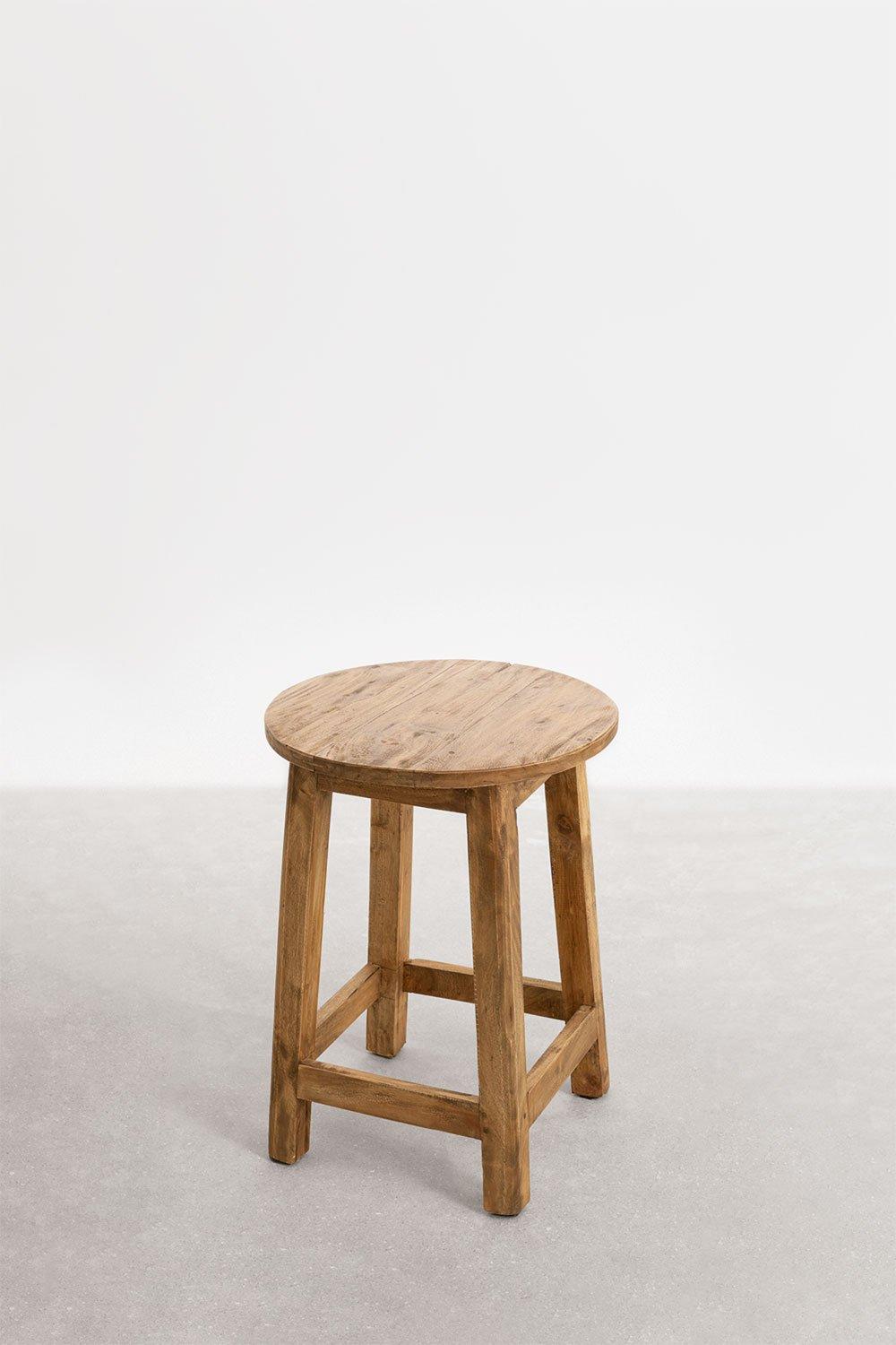 Sklum Tabouret Bas En Bois Recyclé Lare